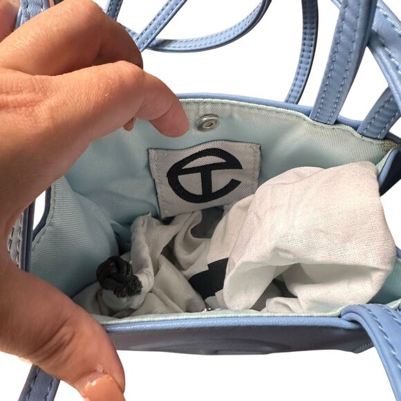 TELFAR Mini Shopping Tote Cerulean Blue NWT w Dust Bag - Picture 4 of 4